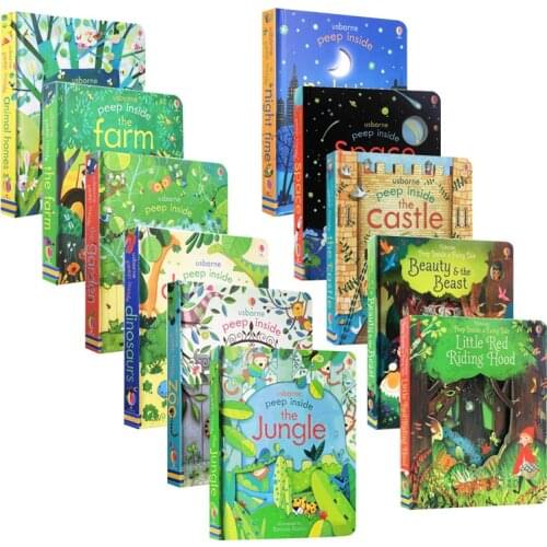 Usborne Peep Inside The Sea Educational 3D Flap Picture Books Baby Children Reading Cardboard Book In English Learning Toy