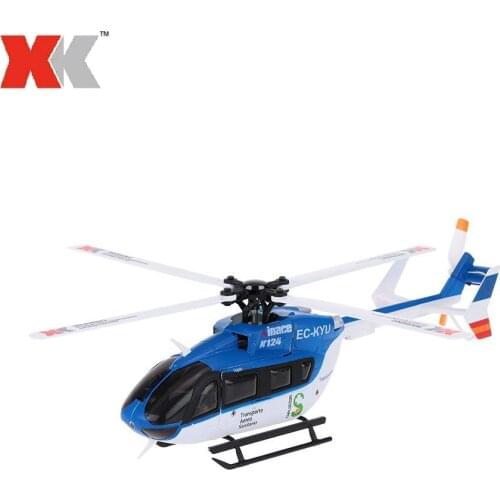 Original XK EC145 K124 2.4G 6CH 3D 6G System Brushless Motor BNF RC Helicopter Without Transmitter