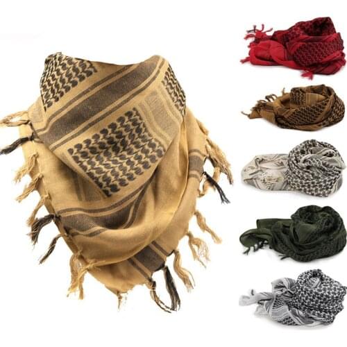 105*105cm Wind-Proof Thin Arabian Tactical Square Turban Shawl Army Turban Mens Charm Decorations Scarf