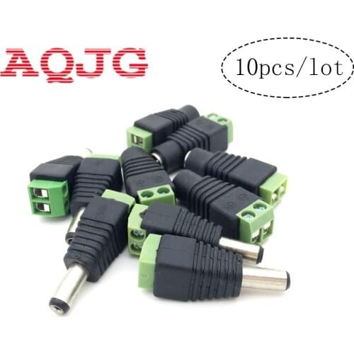 AV Screw DC Terminal Plug Connector CCTV Video AV Balun 10pcs 2.1 x 5.5 5.5*2.1mm DC Power Female 5pcs male 5pcs Female AQJG