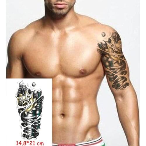 Waterproof Temporary Tattoo Sticker robot machine tatoo Body Art Arm leg fake tattoos flash tatto Women/Men Hot Sale 14.8*21 cm