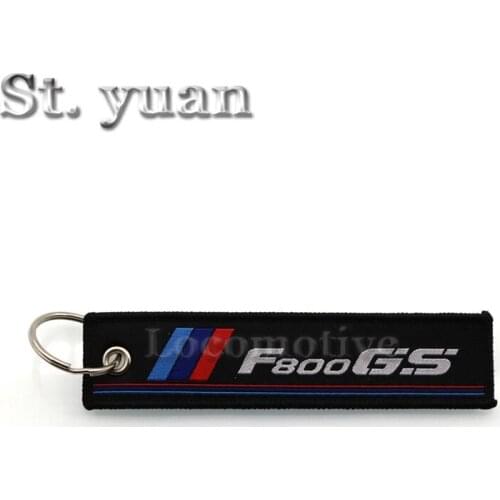 For BMW Motorcycle key F800GS F850GS F800GS F850GS BMW embroidered keychain with buckle key ring