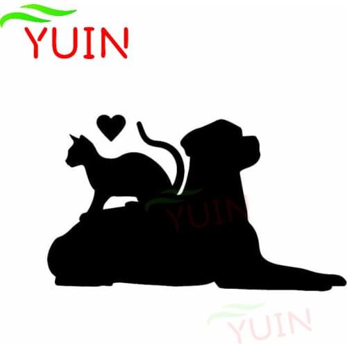 Cute Kitten Puppy Labrador Pet Love Car Sticker Fashion Cars Accessories Body Cover Scratch Waterproof Sunscreen Decal