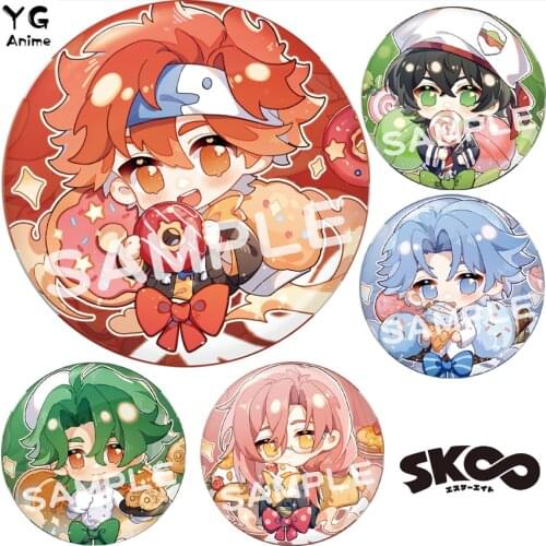 Anime Figure SK8 the Infinity Badge Cosplay Reki Snow Miya Cheery Blossom Badge Decorations Decor Fans Collection Props Gifts