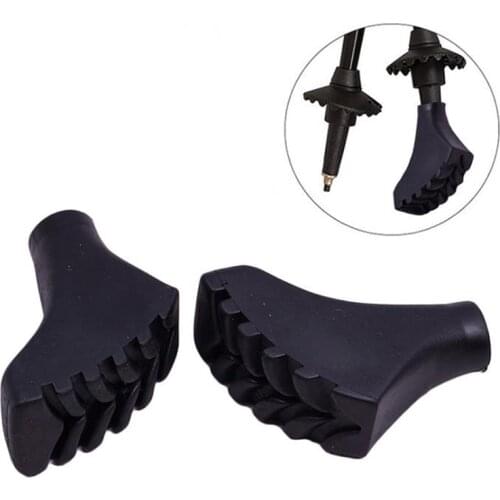 10Pcs Anti-Slipping Walking Stick Tip Pole Protectors Replacement Rubber Tips For Elderly Trekking Poles Accessories Nordic Cane