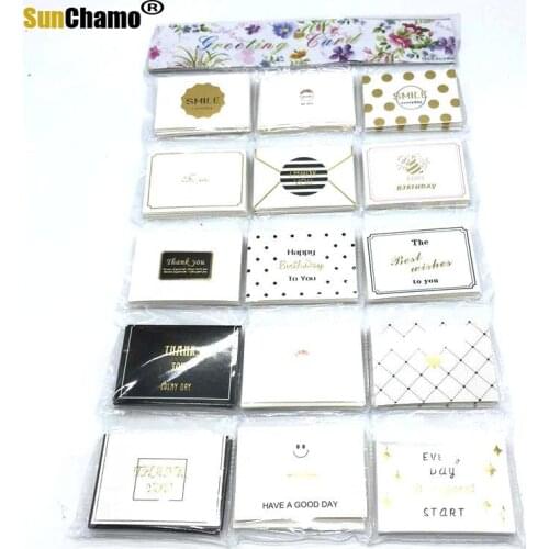 120 folding cards, Korean creative cards, small cards with holes, simple business messages, thank you card, holiday