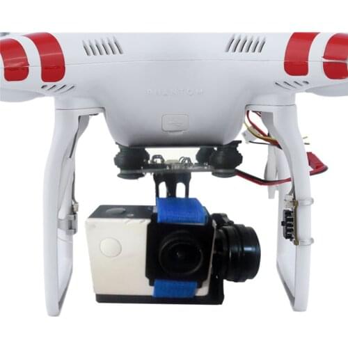 2 Axis Gimbal Stabilizer 2-6S Drone Aerial Photography Gimbal w/ 2204 Motors 5-28V Plug and Play PTZ for GoPro DJI Phantom 2