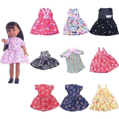 9 Set Doll Dresses Clothes Suitable For Summer For 14 Inch Dolls Birthday Girls Toy Gifts