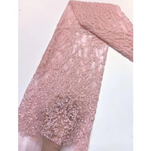 African Sequin Fabric 2021 High Quality Lace French Tulle Lace Nigeria Tulle Lace Fabric ZX41021