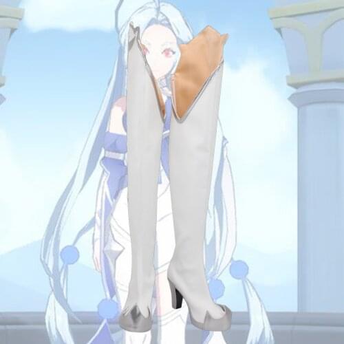 Lord of Heroes Lumie Miratisa Cosplay Boots High Heel White Shoes Custom Made
