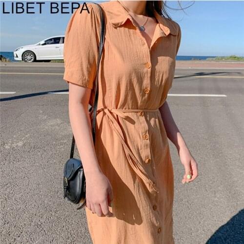 Colorfaith Summer Dresses With Buttons