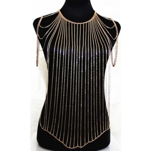 Gypsy Bohemian Tassel Body Chain Sexy Women Parties Jewelry Golden/Silver