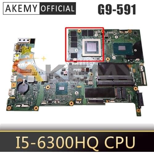 For ACER Aspire G9-591 i5-6300HQ Notebook Mainboard P5NCN1P7NCN SR2FP N16E-GT-A1 DDR4 Laptop Motherboard
