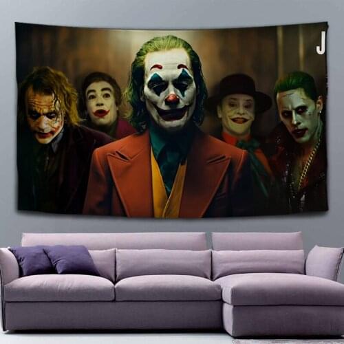 Movie HD Clown Face Tapestry Tapestry Fashion Wall Mount Bedroom Bedside Tapestry Background Cloth Wall Painting