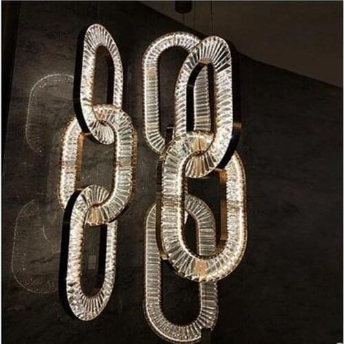 L Hotel lobby crystal chandelier duplex corridor sales office conference studio guest restaurant modern minimalist chandelier