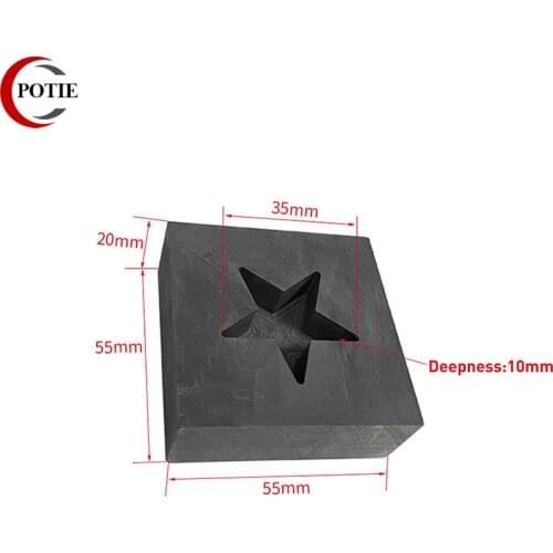 Small Star Shape Graphite Ingot Bar Gold Silver Cooper Metal Casting Ingot Mold Jewelry Making Tools