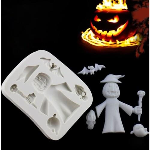 Halloween Pumpkin Witch Silicone Mold Fondant Mould Cake Decorating Tool Chocolate, Gumpaste Mold, Sugarcraft ,Kitchen Gadget
