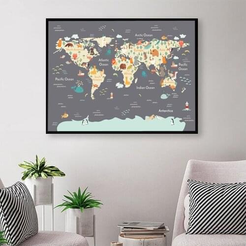World map 5D Diy Diamond Painting Marine animals Diamond Embroidery Cross Stitch Rhinestones Diamond Mosaic children roomZP-3561