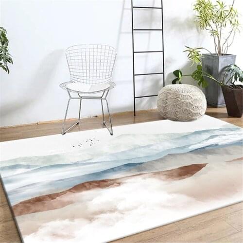 Chinese Style Mountain Peak Landscape Carpet Living Room Simple Fresh Room Mat Bedroom Rug Decoration Home Floor Mat Balcony