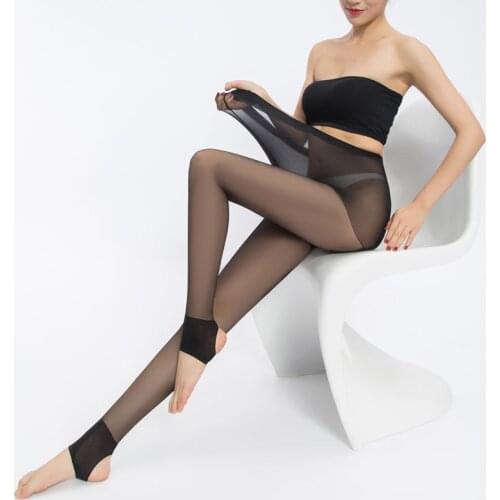 Summer Thin Large Size Tights Sexy Breathable Transparent Women Pantyhose Ultra-thin Nylon Crotchless Stretchy Plus Size Tights