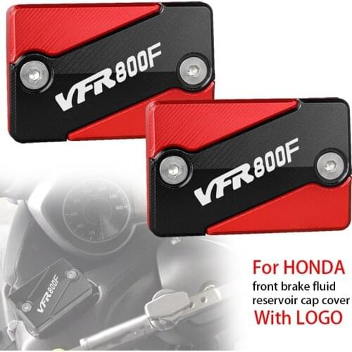 1 pair Motorbike CNC Aluminum Front Clutch Cover Brake Fluid Reservoir Cap For HONDA VFR800F VFR 800 F VFR800 F 2014 With Logo