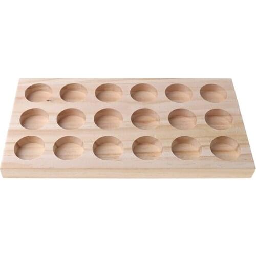 YYSD Hot selling Wooden Essential Oil Tray Handmade Natural Pine Wood Display Rack Demonstration Station