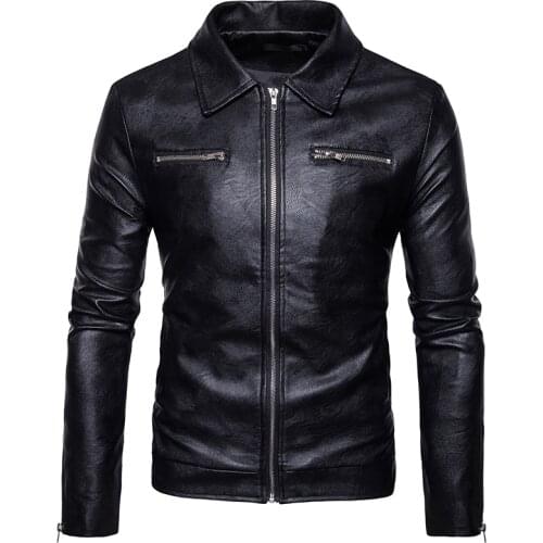 MRMT 2020 brand mens jacket leather jacket PU leather jacket mens casual slim lapel coat leather jacket clothing