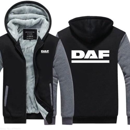 2020 new Winter mens Jackets and Coats Warm Truck fans for DAF sweatshirt Thicken Zipper Hoodies clothes
