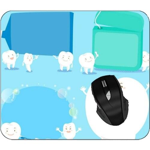 Printed Mouse Pad Tooth Cleaning 4 Steps Mouse Pad For Home Office Working