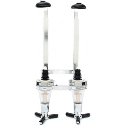 2 Bottles Wine Alcohol Shot Dispenser Pourer Rack Liquor Drinks Wall Bar Mounted