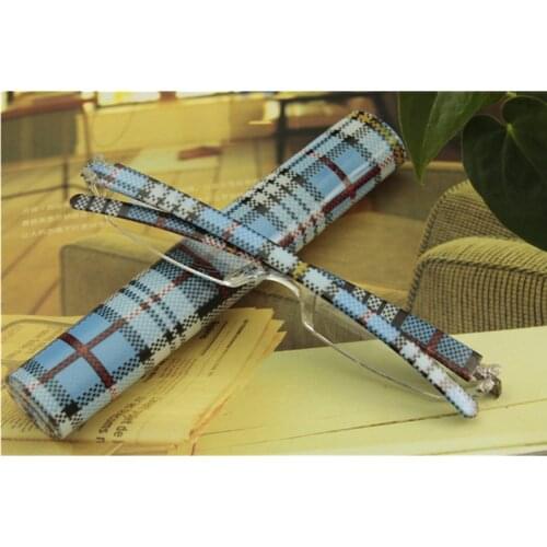 MEN Women Grid Presbyopia Reading Glasses Case Diopter 1.0 1.5 2.0 to 4.0 PC Integrally Gafas 009