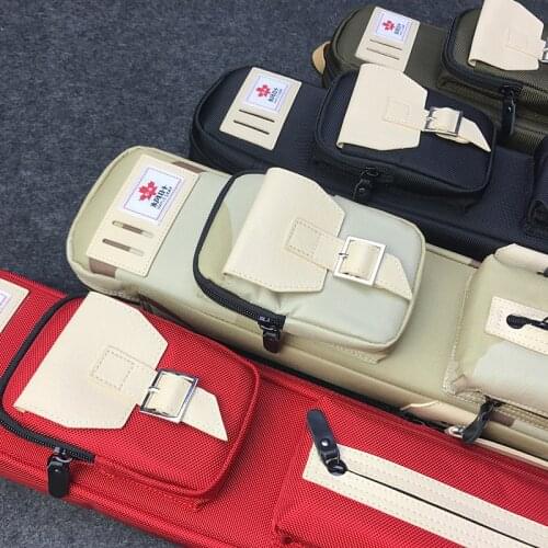 Original Canada Maple Leaf Billiard Pool Cue Case High Capacity Portable 6 Holes Nylon Cloth Case 1/2 Kit Billiards Accessories