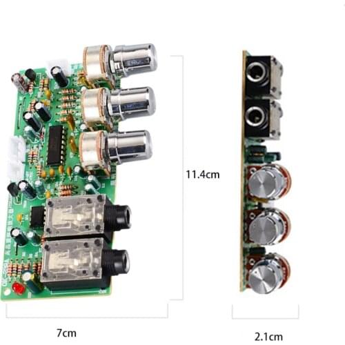 Great Performance Microphone Amplifier Board,Tone Control Board，DC12-18V Karaoke Board, Reverb Preamp