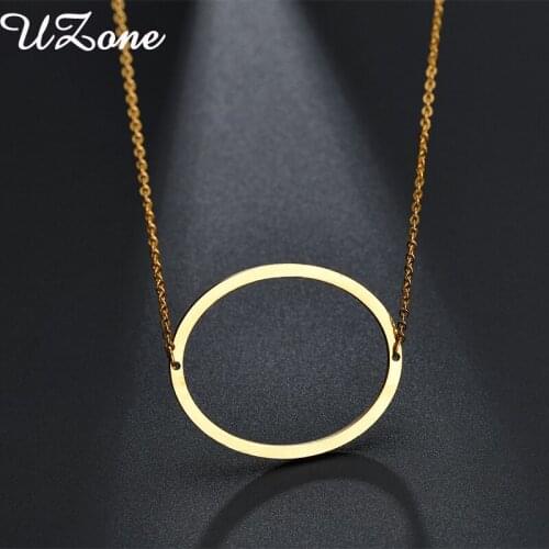 UZone Letter O Name Necklaces Charms Initial Golden Necklace Pendant For Girlfriend Birthday Gift