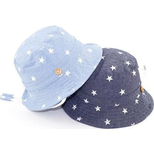 Children Summer Hats Kids Star Sun Caps for Boys and Caps New Baby Fisherman Hat 6 Months To 8 Years Star Bucket Hat