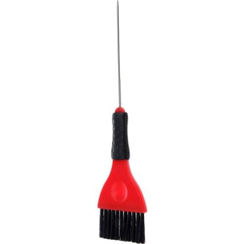 Plastic Straight Hair Dye Tint Coloring Brush Hairdressing Tool W/ Tail Tip