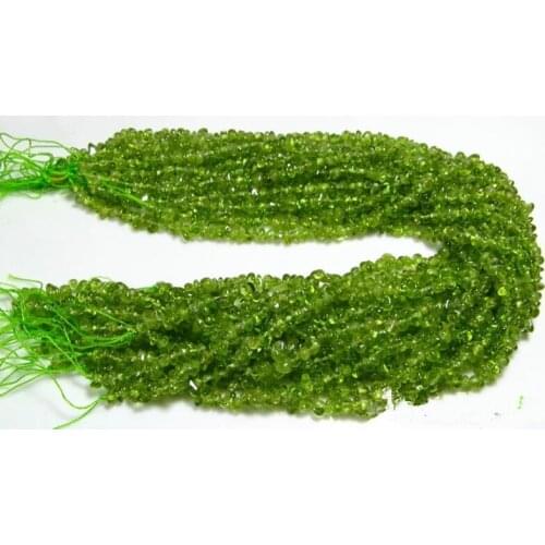 Loose beads green peridot baroque 3-5mm 15" for DIY jewelry making FPPJ wholesale beads nature gem stone