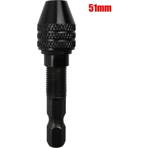 Universal Mini 1/4'' 0.3-3.2mm Keyless Drill Screwdriver Chuck Hexagonal Drill Adapter Converter With Rod Short/Long tail 1Pc
