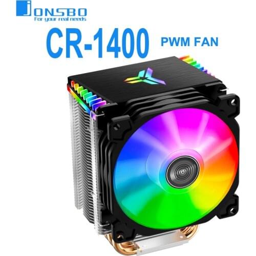 Jonsbo CR-1400 CPU cooling fan 12cm PWM 4PIN LED, 9CM 3PIN 5V ARGB fan, For Intel 115x AMD AM4 AM3 slot