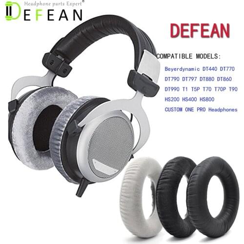 Defean Replacement Soft Ear Pads for Beyerdynamic DT880 DT860 DT990 DT770 T5P T70 T70P T90 T5P T1 headphone