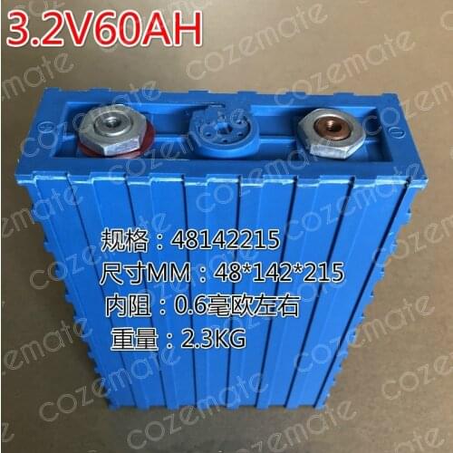 1pc 3.2v Lifepo4 Battery Cells 60Ah 180A Lifepo4 Batterie for 12v Electric Wheelchair Solar Energy Storage Golf Car Tour Coach