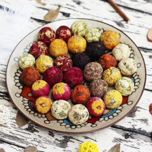 10 Kinds Chinese Handmade Mix Blooming Ball Flowering Buds Balls 500g ( FULL BUDS)