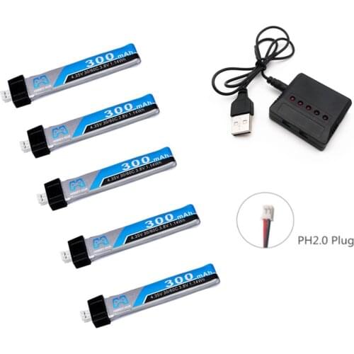 1s 3.8V 300mAh 30C 4.35V Lipo Battery PH2.0 Plug For UK65 US65 obula7 Tiny whoops UR65 RC Drone