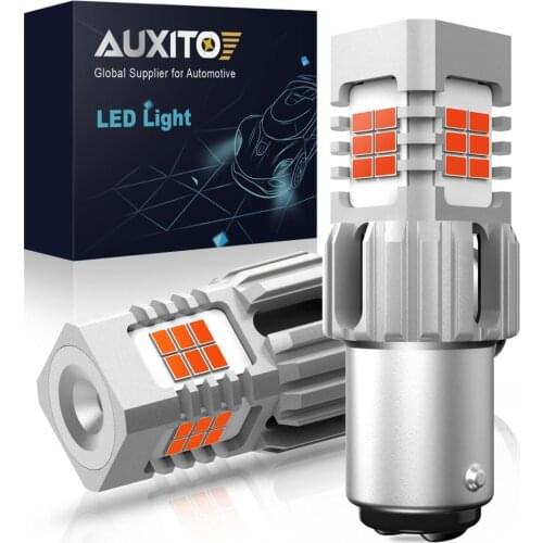 2x CANBUS BAY15D 1157 P21W LED 1156 BA15S LED Bulb R5W 3157 7443 T20 Car Lights Amber Yellow Turn Signal Backup Reverse Lamp 12v