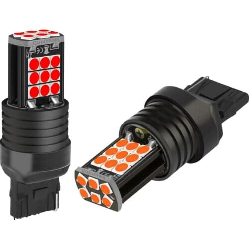 2PCS New T20 7440 W21W WY21W Super Bright 3030 LED Car Brake Bulbs Turn Signals Auto Backup Reverse Lamp Daytime Running Lights