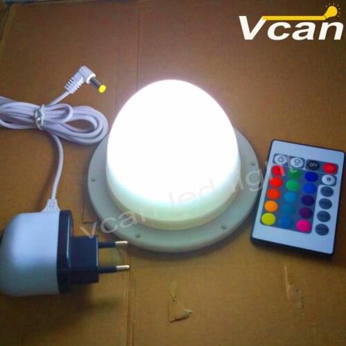 6PCS DHL Free Shipping waterproof cordless control rechargeable battery rgb led lighting system