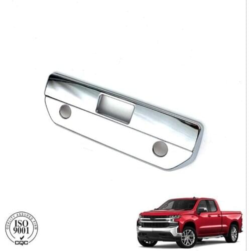 ABS Chrome Rear Door Tail Gate Trunk Handle Cover For Chevrolet Silverado 1500 2019 2020 Accessories