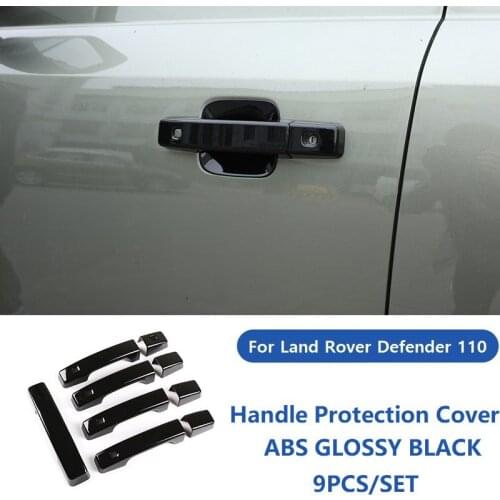 ABS Chrome Glossy Black For Land Rover Defender 110 130 2020 Car Exterior Door Handle Bowl Decoration Cover Trim Car Accessories