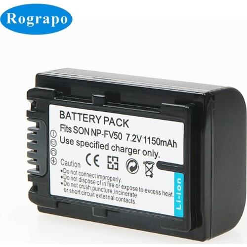 New 1150mAh NP-FV50 NP FV50 Camera Battery For Sony HDR-CX150E DCR-DVD308 DCR-SR300 DCR-HC48 Accumulator