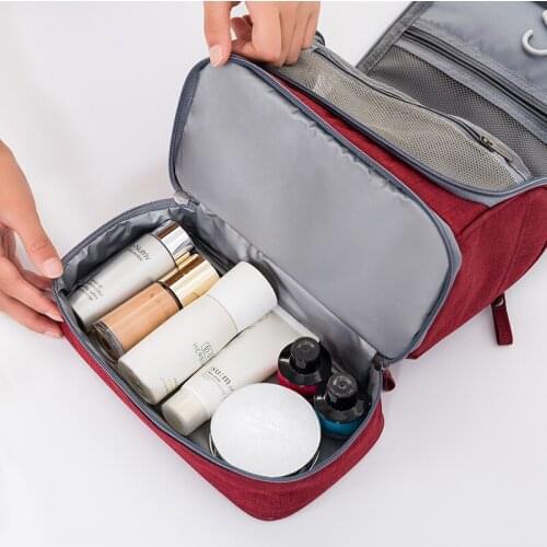 Case Hangable Makeup Bags Storage Organizer Toilet Traveling Men Women Double-Layer Cosmetic Digital Bag Zipper Make Up Holder